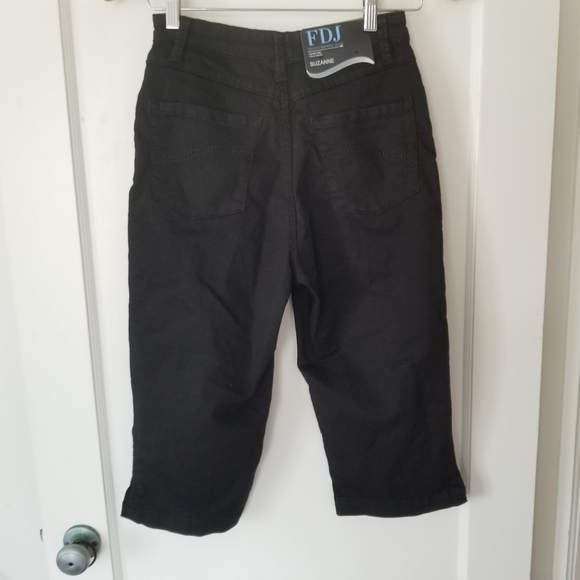 NWT French Dressing Jeans "Suzanne" Womens Black High Rise Cropped Pants Size 6 - Picture 8 of 15